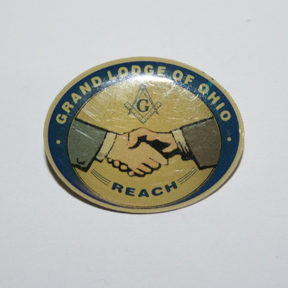 🟦📜 2009 Grand Lodge of Ohio Lapel Pin · 1 1/8" 📜🟦